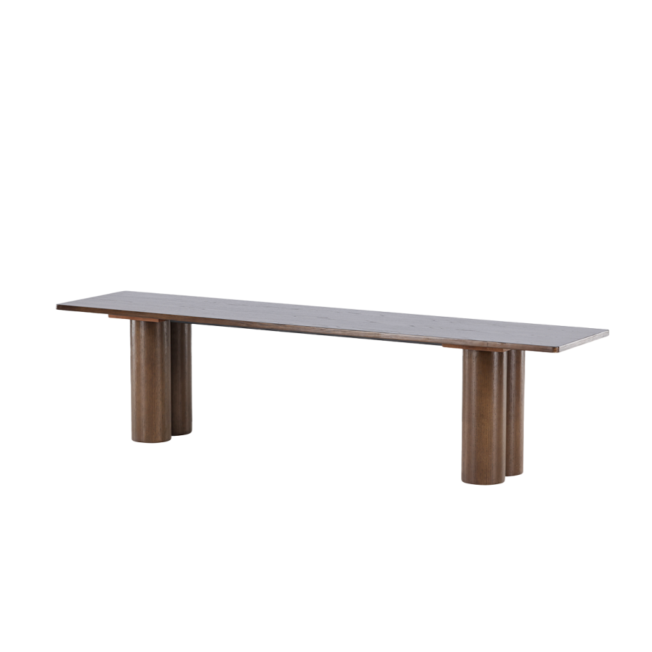 Faya houten eetkamerbank donkerbruin - 180 x 45 cm afbeelding 1