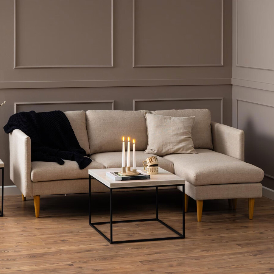 Bendt 2-zits Loungebank 'Timothey' Links/Rechts, kleur Beige Bendt 2-zits Loungebank 'Timothey' Links/Rechts, kleur Beige afbeelding 1