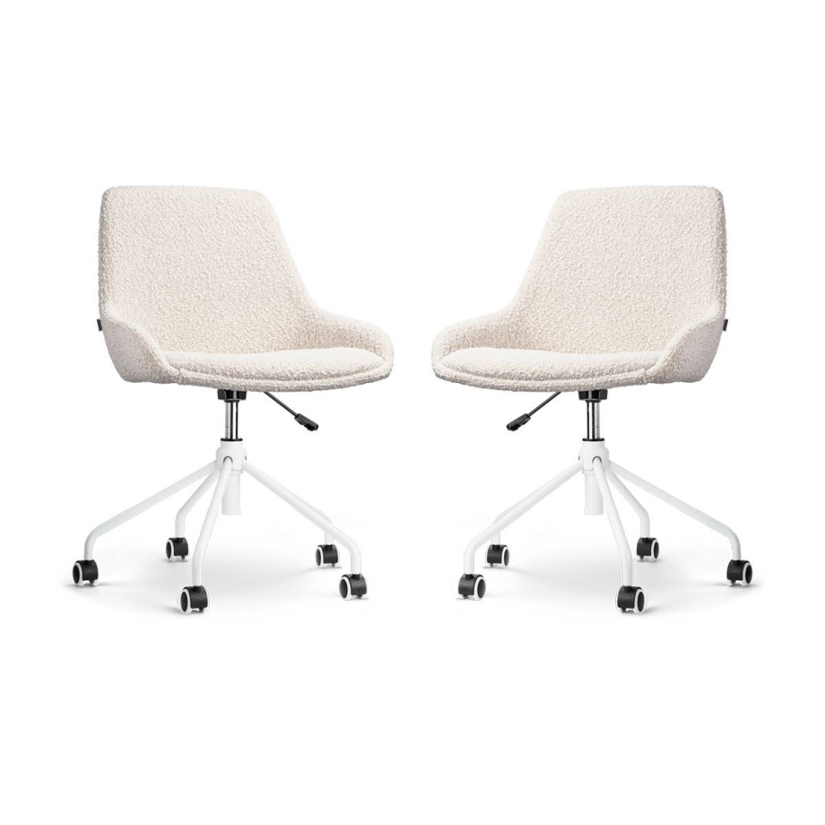 Set van 2 bureaustoelen Nout-Isa bouclé | Nolon afbeelding 1