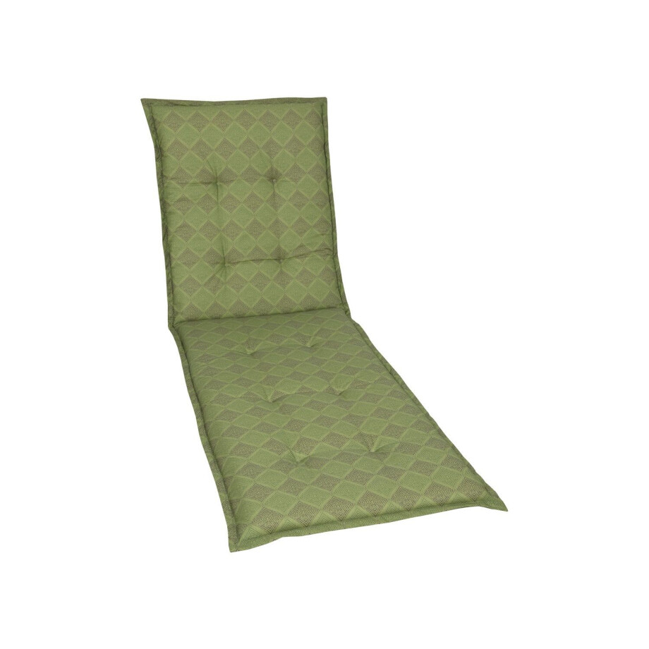 GO-DE Textil Tuinkussen (Stoelkussen voor een ligbed, Groen) afbeelding 1