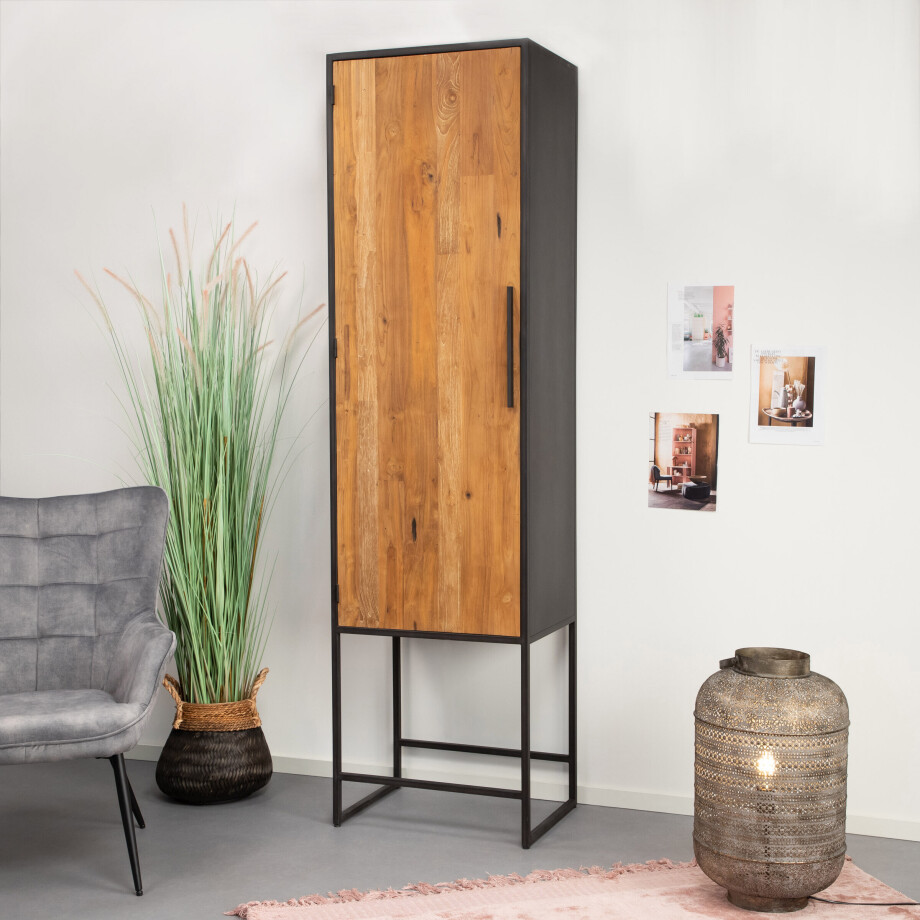 Sohome Opbergkast 'Manilla' Links, Teak, 60 x 220cm afbeelding 