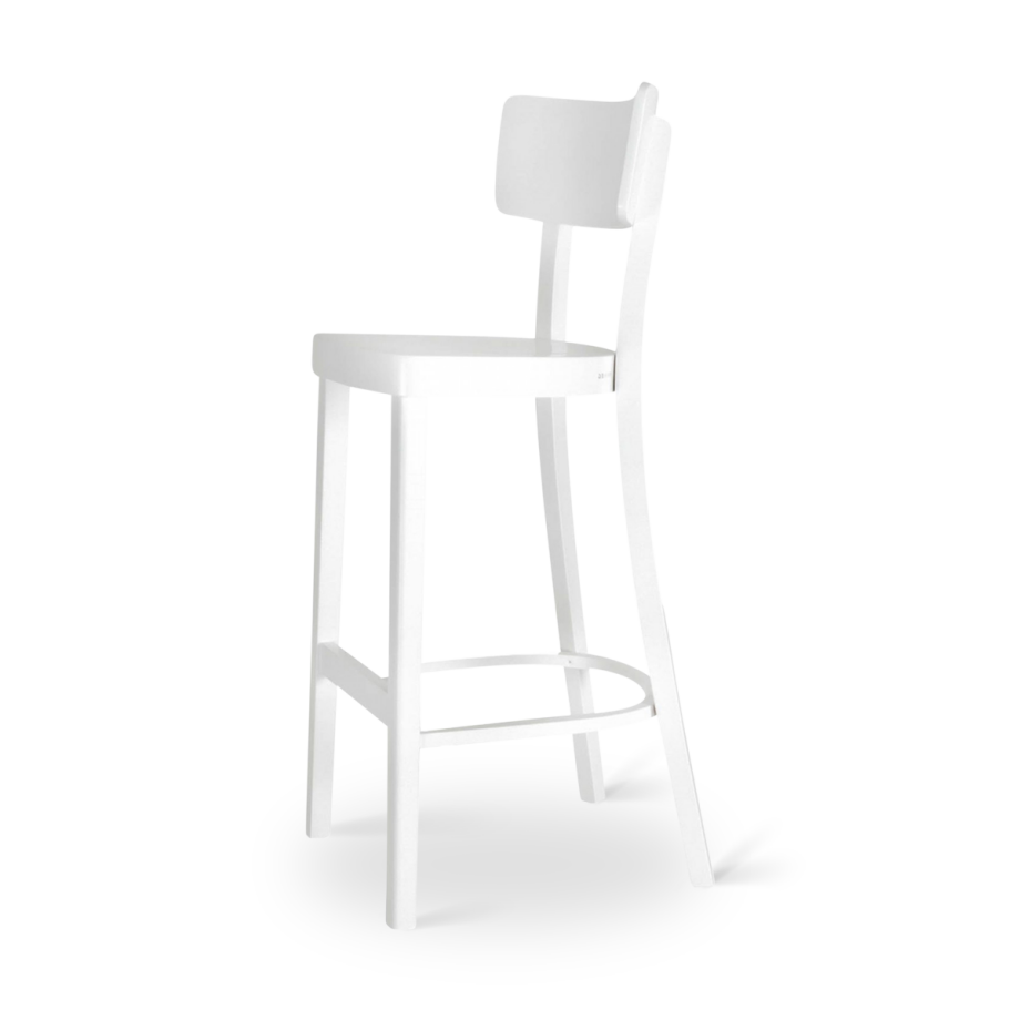 Felix houten barkruk wit - 75 cm Felix houten barkruk wit - 75 cm afbeelding 1