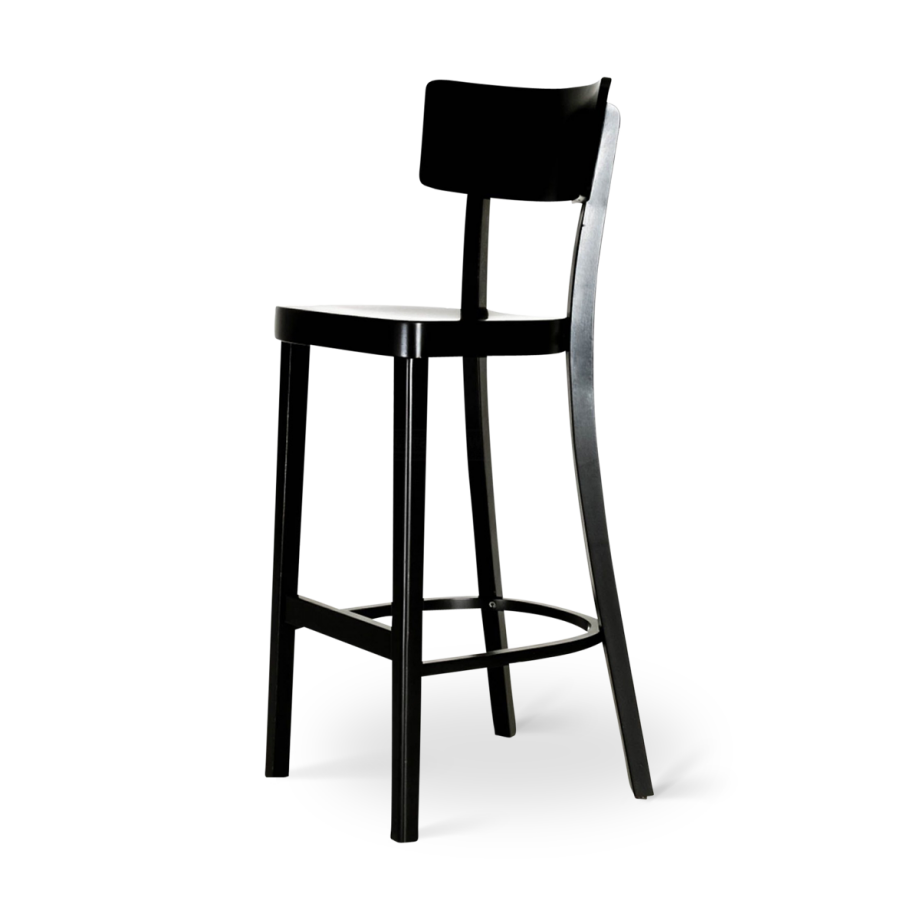 Felix houten barkruk zwart gebeitst - 75 cm Felix houten barkruk zwart gebeitst - 75 cm afbeelding 1