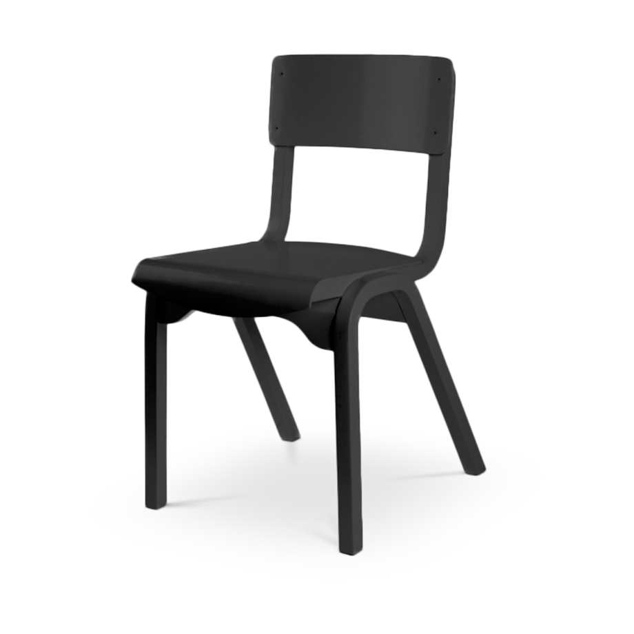 Fern houten eetkamerstoel zwart gebeitst Fern houten eetkamerstoel zwart gebeitst afbeelding 1