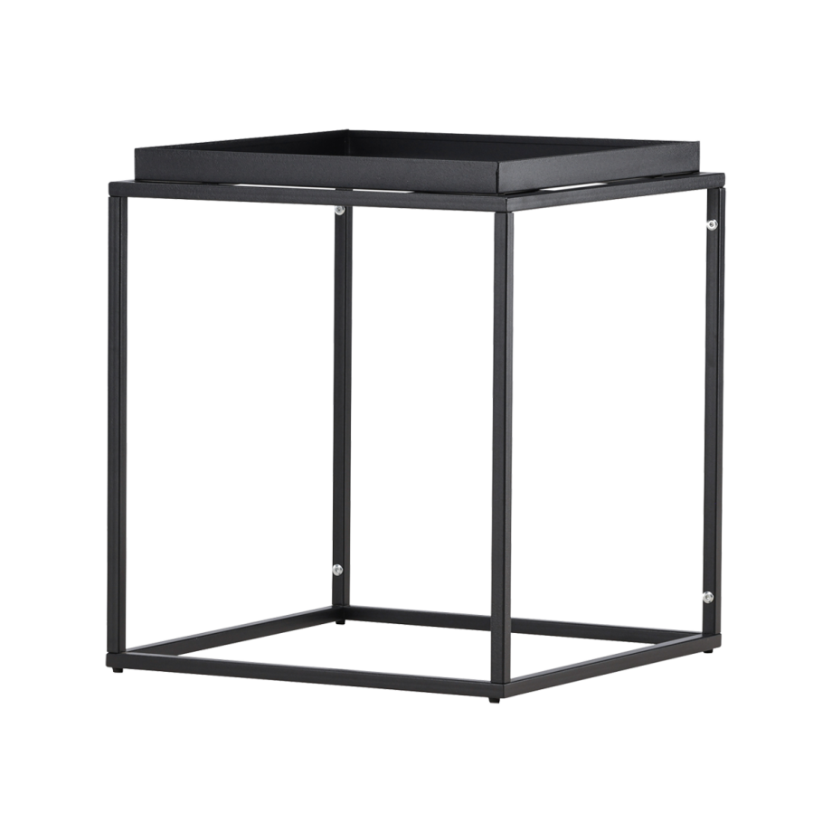 Ferre metalen bijzettafel zwart - 45 x 45 cm Ferre metalen bijzettafel zwart - 45 x 45 cm afbeelding 1