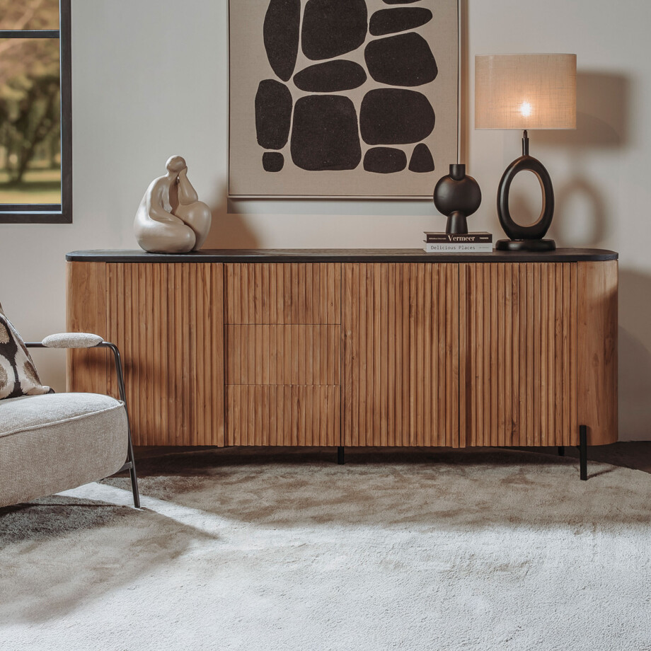 Tower Living Dressoir 'Palazzo' Teakhout, 200cm afbeelding 