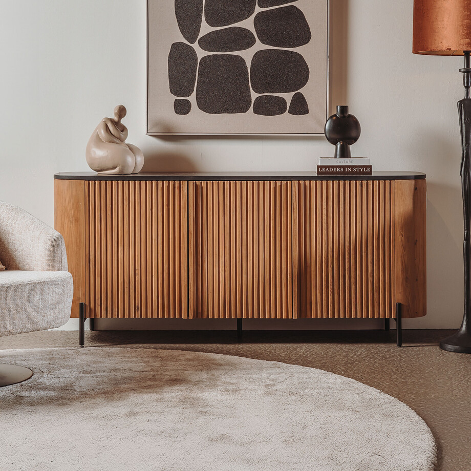 Tower Living Dressoir 'Palazzo' Teakhout, 180cm Tower Living Dressoir 'Palazzo' Teakhout, 180cm afbeelding