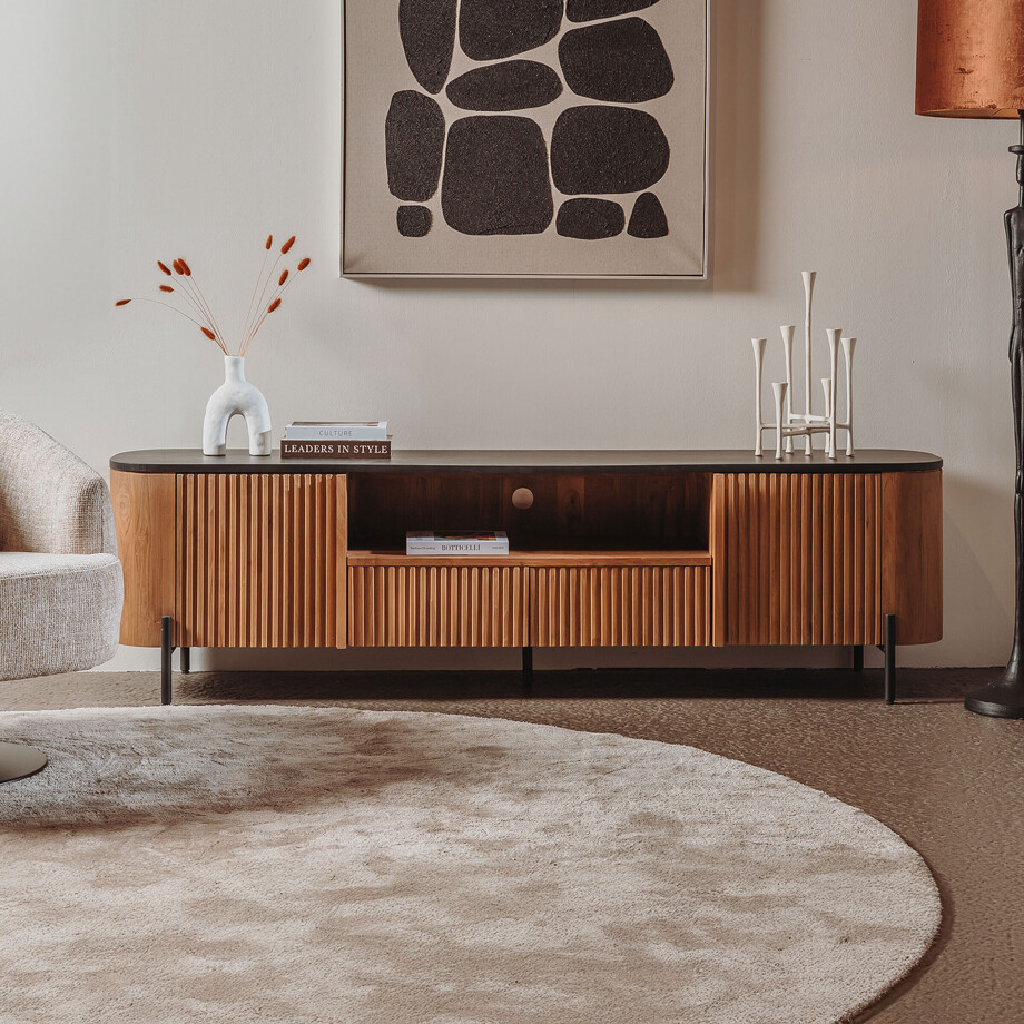 Tower Living TV-meubel 'Palazzo' Teakhout, 200cm afbeelding 