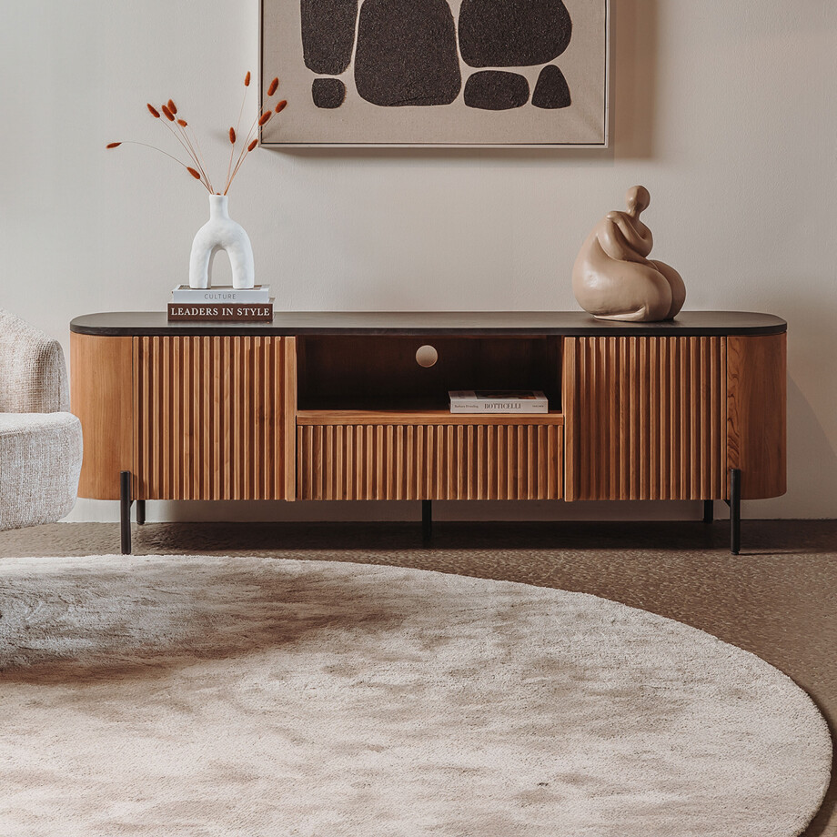 Tower Living TV-meubel 'Palazzo' Teakhout, 180cm afbeelding 