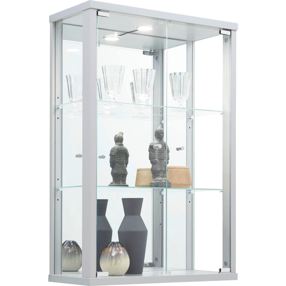 fif möbel Vitrinekast OPTIMA Hangvitrine/glasvitrine 2x glazen deur, perfect voor verzamelaars, verzamelvitrine afbeelding 1