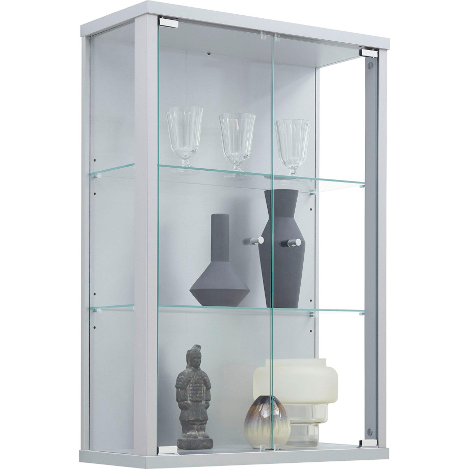 fif möbel Vitrinekast OPTIMA Hangvitrine/glasvitrine 2x glazen deur, perfect voor verzamelaars, verzamelvitrine afbeelding 1