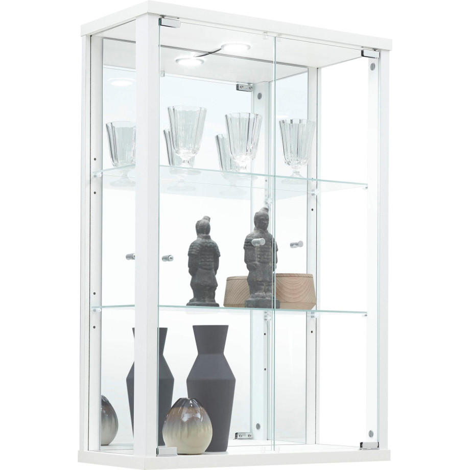 fif möbel Vitrinekast OPTIMA Hangvitrine/glasvitrine 2x glazen deur, perfect voor verzamelaars, verzamelvitrine afbeelding 1