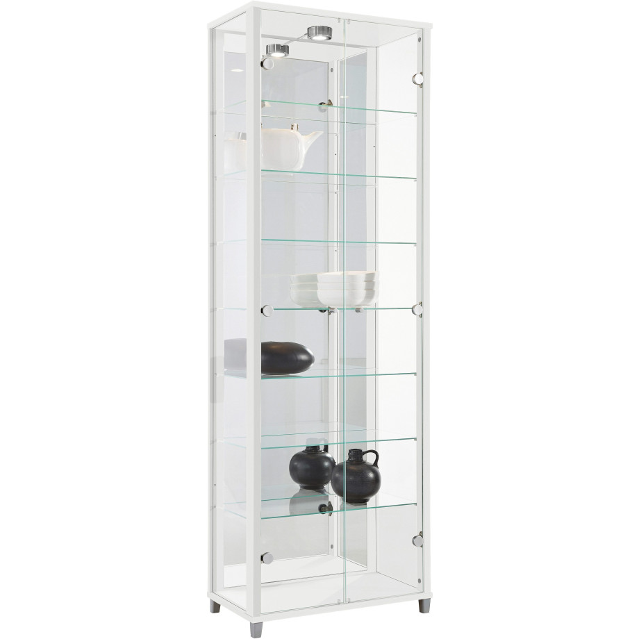 fif möbel Vitrinekast OPTIMA Staande vitrine/glasvitrine met 2 glazen deuren, perfect voor verzamelaars, verzamelvitrine afbeelding 1