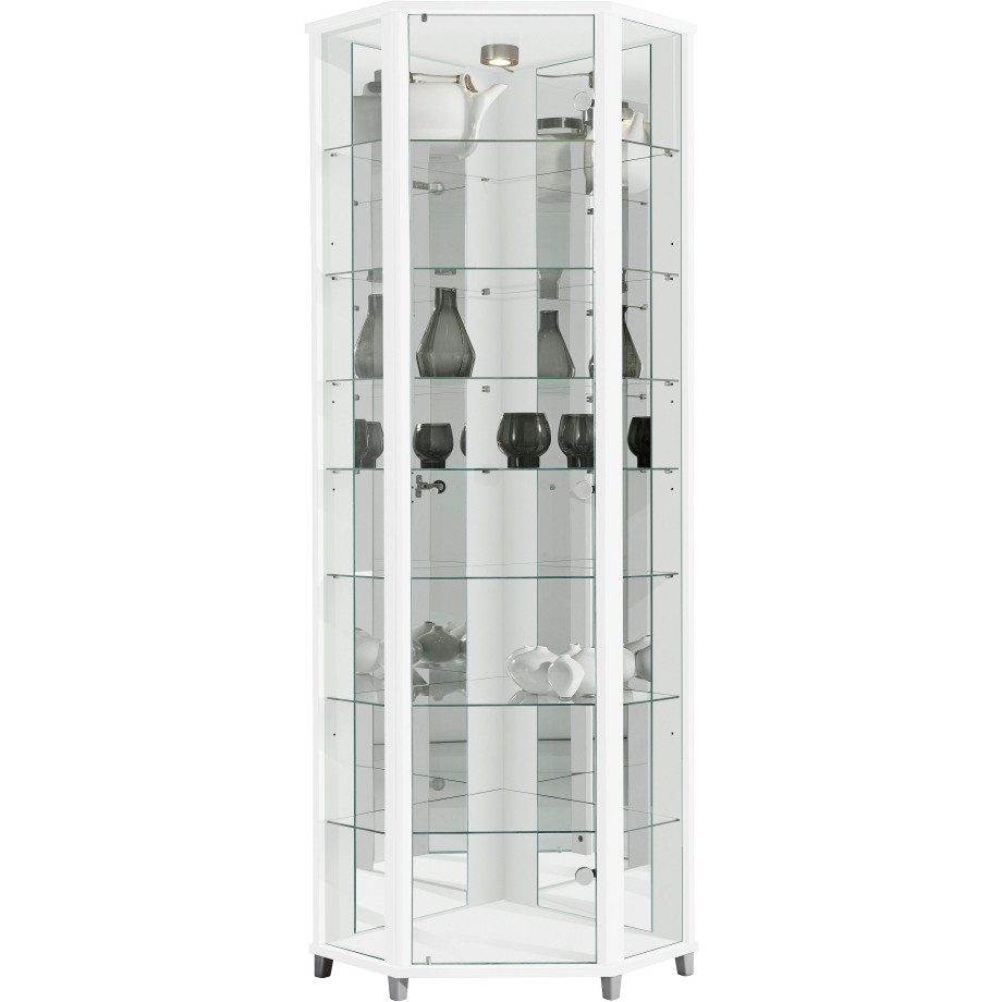 fif möbel Vitrinekast TRIO Hoekvitrine/Glasvitrine 1x Glazen deur, perfect voor verzamelaars, verzamelvitrine afbeelding 1