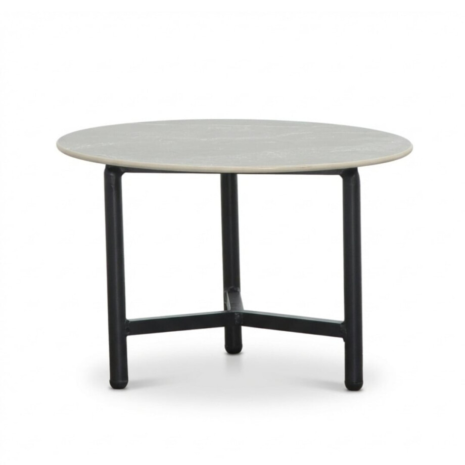 Logan koffietafel | sintered stone + aluminium | Marble Grey | 50cm rond Logan koffietafel | sintered stone + aluminium | Marble Grey | 50cm rond afbeelding 1