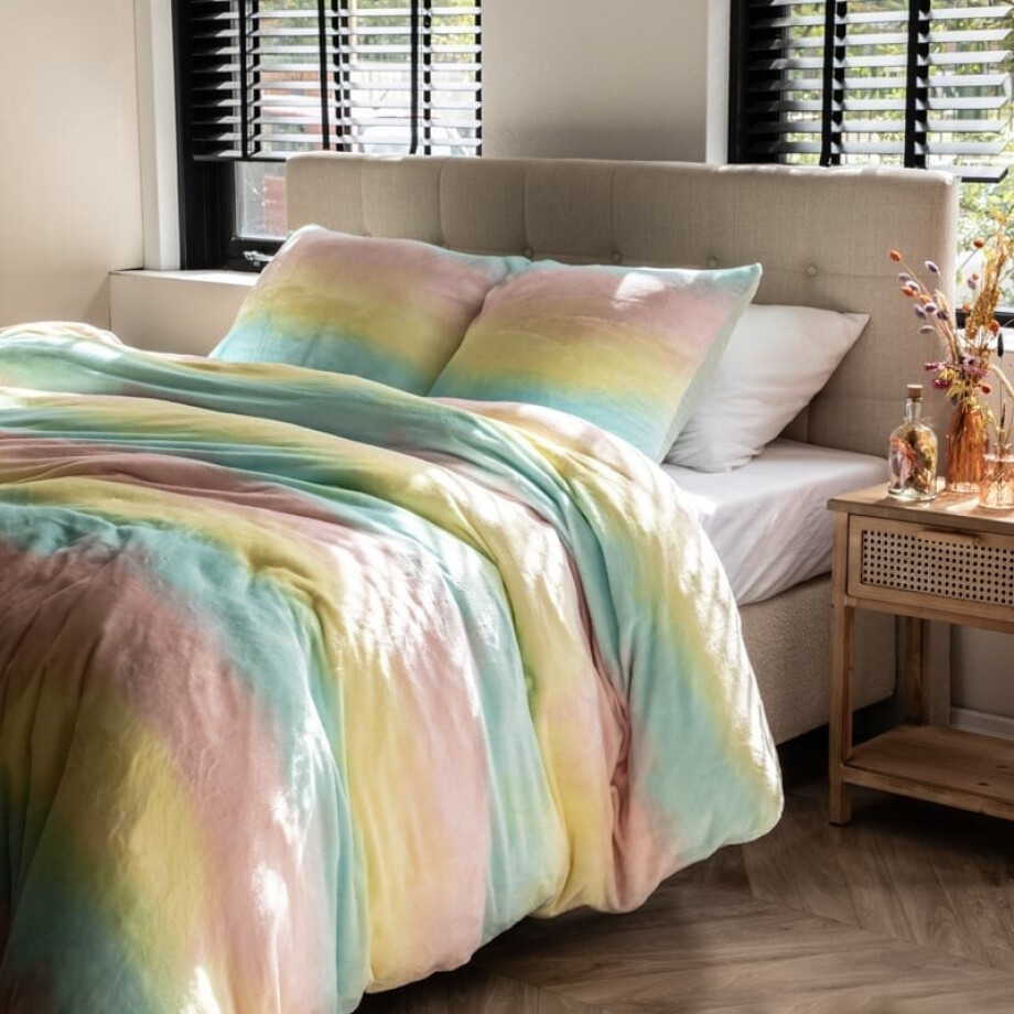 Dekbedovertrek Teddy Fleece - Eenpersoons (140x220 cm) - Meerkleurig Microvezel - Dessin: Patroon - Luna Bedding - Dekbed-Discounter.nl afbeelding 
