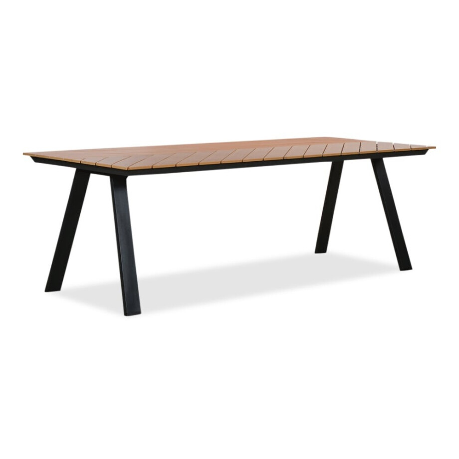 Sofia dining tuintafel 6 personen | polywood + aluminium | Natural Wood | 220cm afbeelding 1