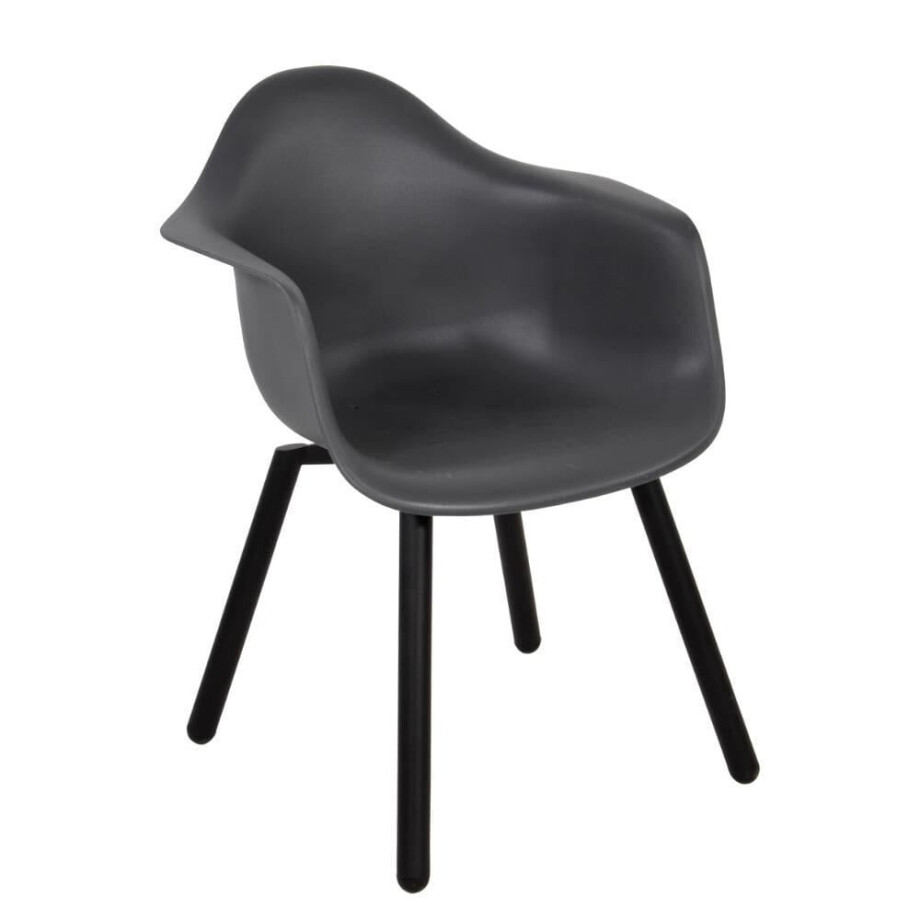 Montreux dining tuinstoel | kunststof + staal | antraciet afbeelding 1