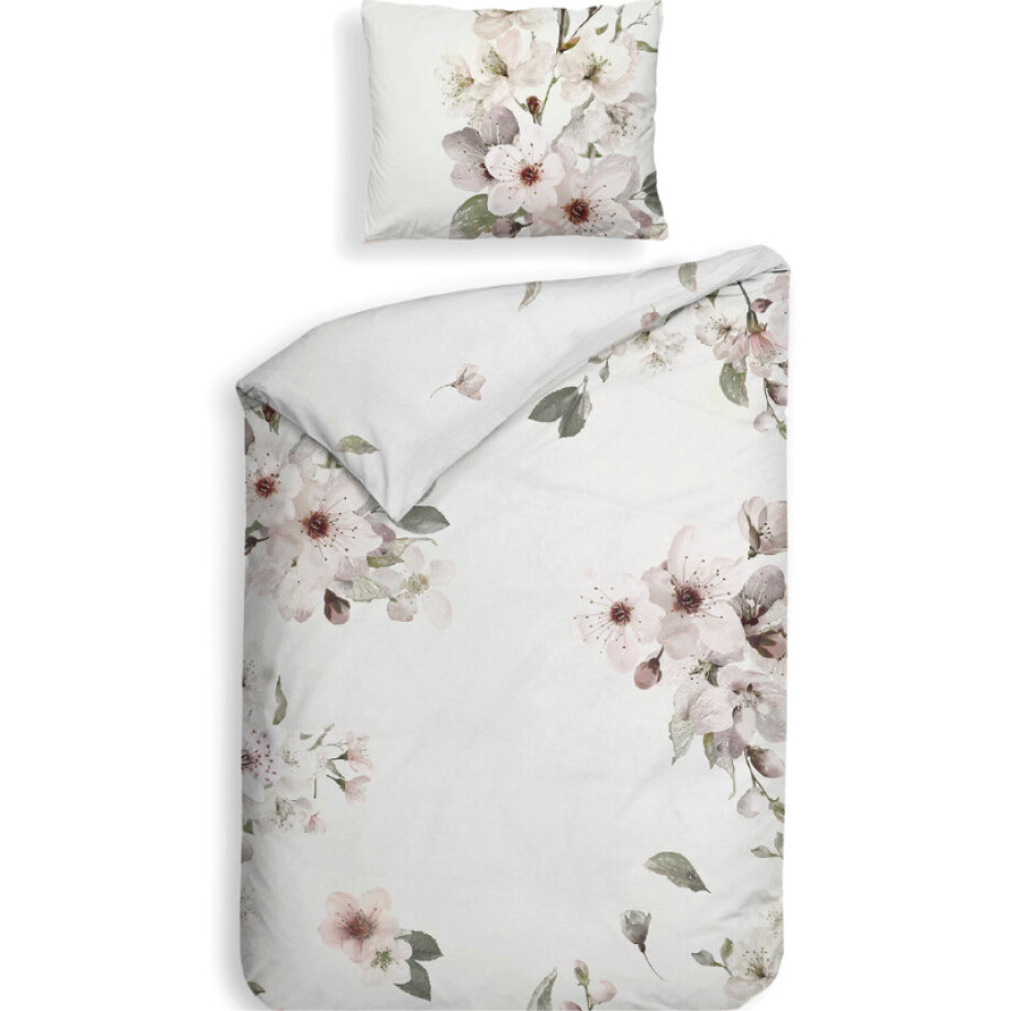 Dekbedovertrek Fai - Lits-Jumeaux (240x220 cm) - Off-white Katoen-satijn - Dessin: Bloemen - Heckett Lane - Dekbed-Discounter.nl afbeelding 