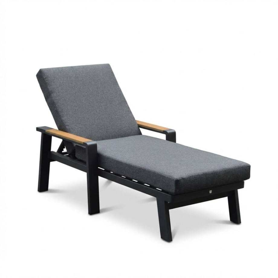 Lola ligbed | aluminium + polywood | antraciet | 199cm Lola ligbed | aluminium + polywood | antraciet | 199cm afbeelding 1