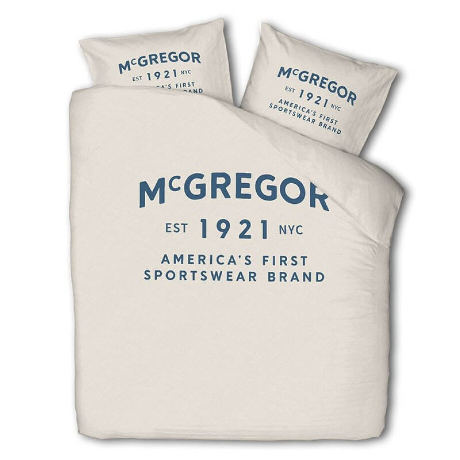 Dekbedovertrek McGregor - Tweepersoons (200x240 cm) - Beige Katoen - Dessin: Tekst - McGregor - Dekbed-Discounter.nl afbeelding 