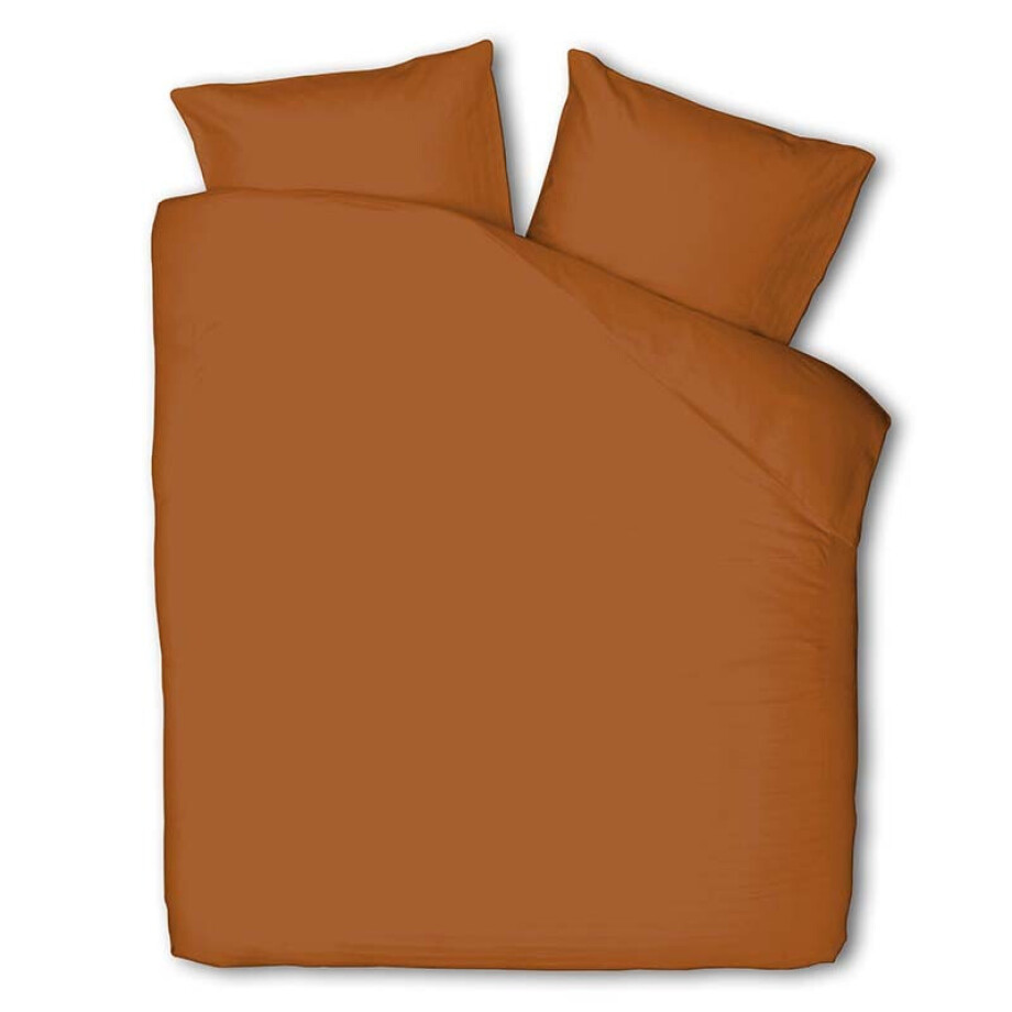 Dekbedovertrek Luna Uni - Lits-Jumeaux (240x220 cm) - Bruin Microvezel - Dessin: Effen - Luna Bedding - Dekbed-Discounter.nl afbeelding 