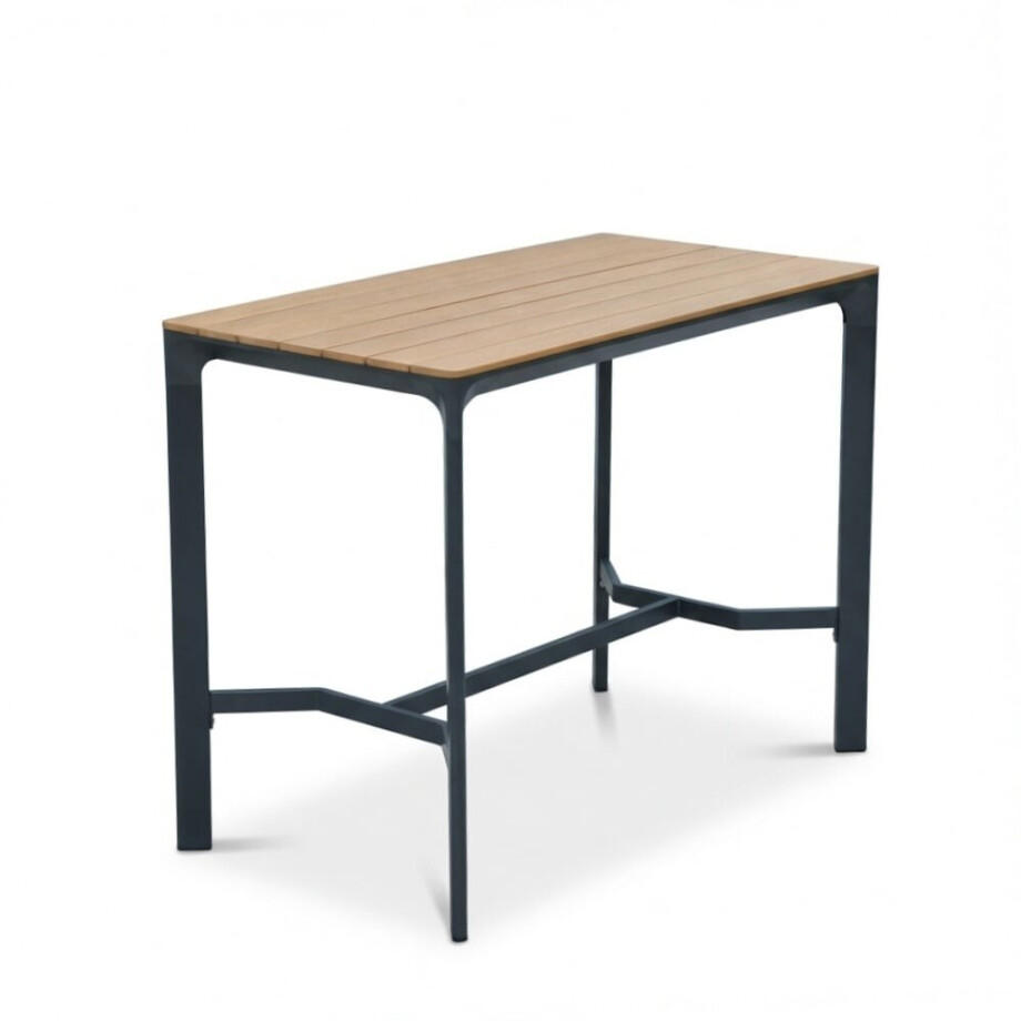 Denver dining bartafel 4 personen | polywood + aluminium | antraciet | 130x70cm afbeelding 1