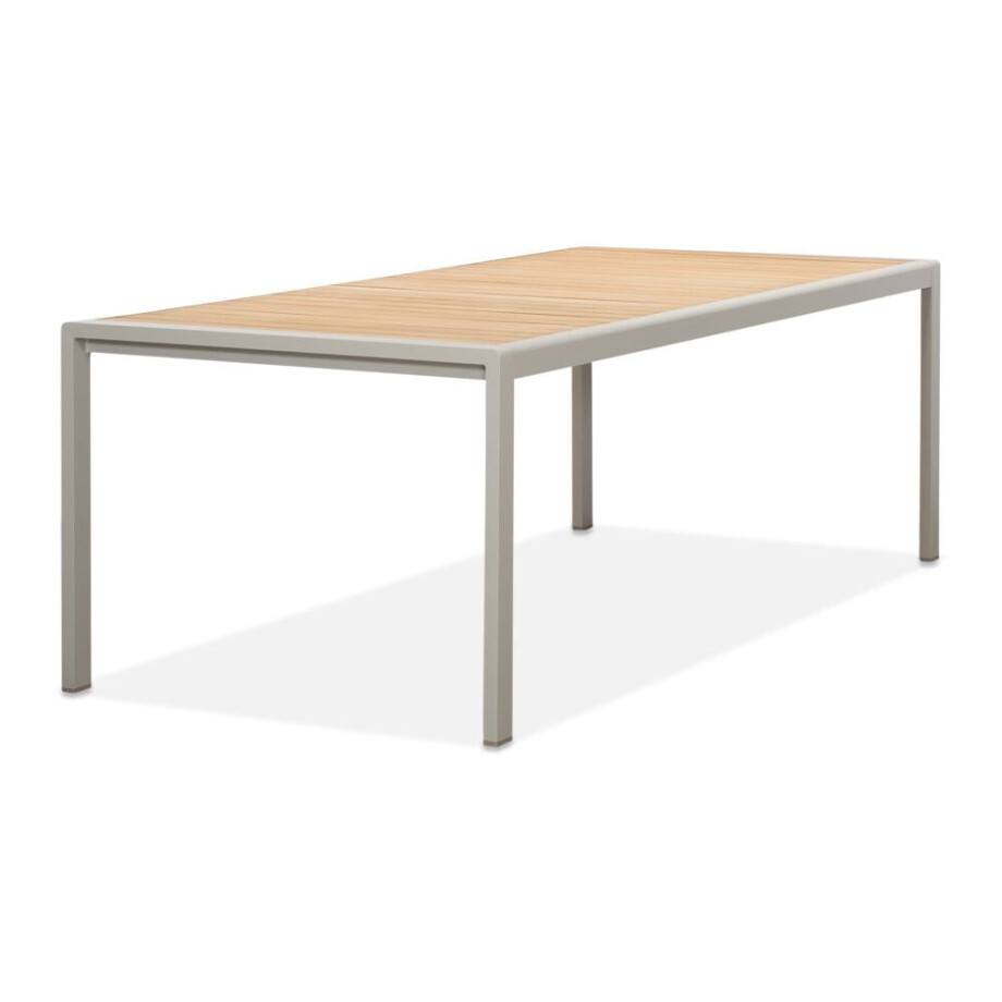 Annecy dining tuintafel 6 personen | teakhout + aluminium | Natural Teak/beige | 227cm Annecy dining tuintafel 6 personen | teakhout + aluminium | Natural Teak/beige | 227cm afbeelding 1