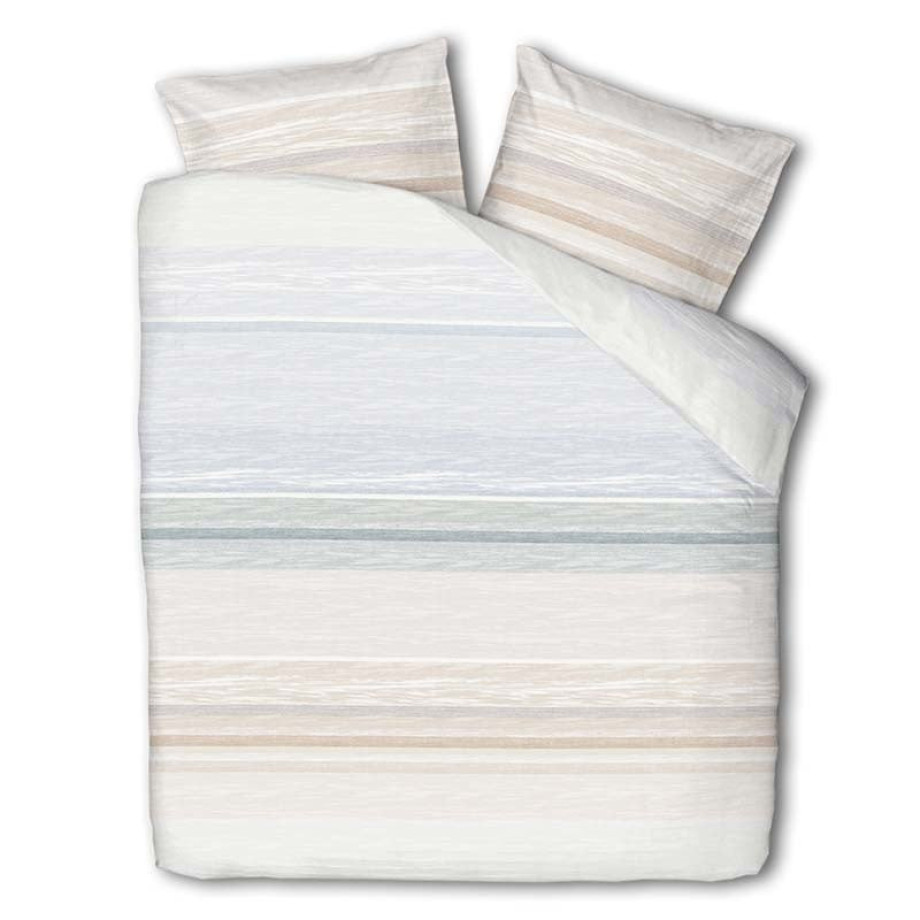 Dekbedovertrek Luna Pastel Stripes - Lits-Jumeaux (240x220 cm) - & Roze Polyester-katoen - Dessin: Strepen - Luna Bedding - Dekbed-Discounter.nl afbeelding 