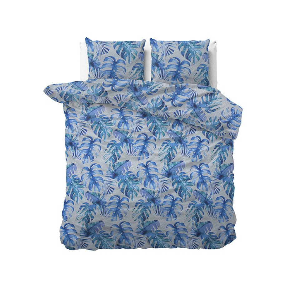 Dekbedovertrek Ocean Botanical Blue 2 Dekbedovertrek - Tweepersoons (200x220 cm) - Blauw - Dessin: - Sleeptime Elegance - Dekbed-Discounter.nl afbeelding 1