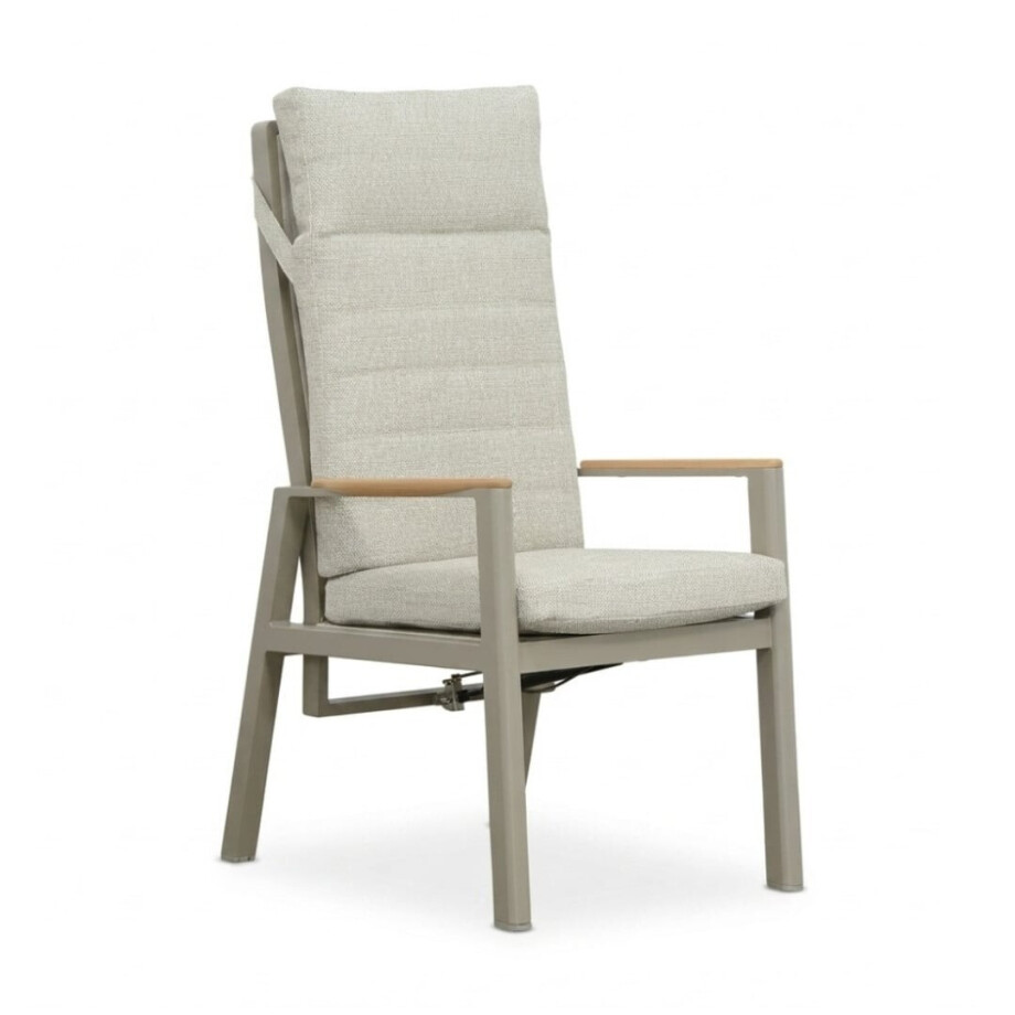 Brighton dining tuinstoel | aluminium + teak | beige Brighton dining tuinstoel | aluminium + teak | beige afbeelding 1