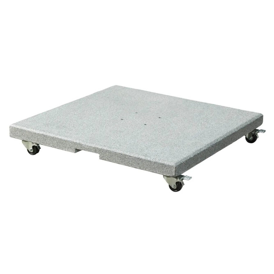 Rocca parasolvoet 90kg met zwenkwielen | graniet | grijs Rocca parasolvoet 90kg met zwenkwielen | graniet | grijs afbeelding