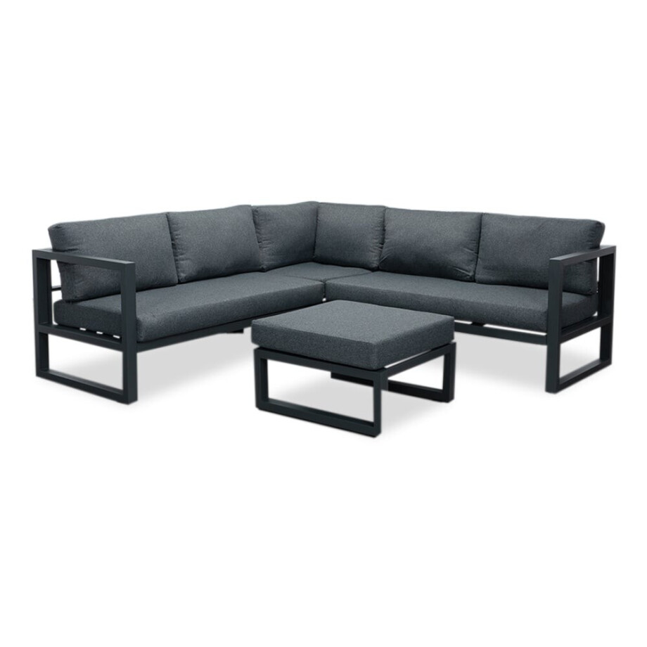 Cordoba hoek loungeset 4 personen | aluminium | Antraciet | 4-delig - 228x228cm Cordoba hoek loungeset 4 personen | aluminium | Antraciet | 4-delig - 228x228cm afbeelding 1