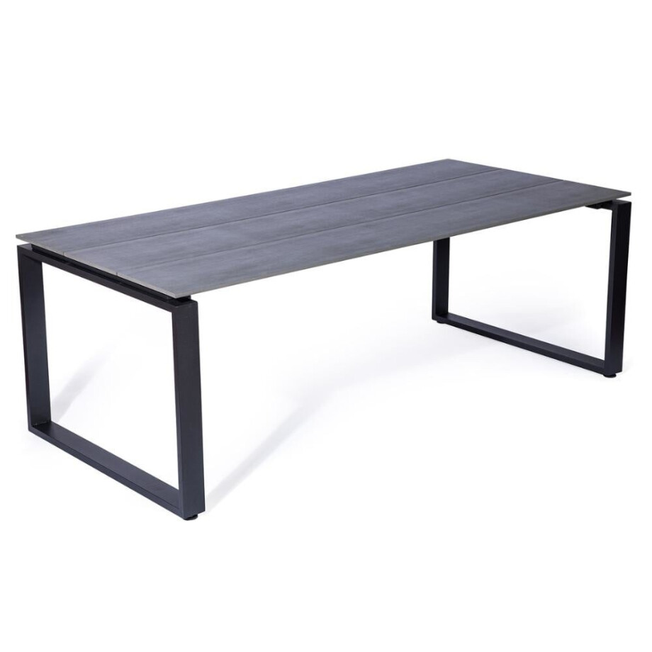 Helsinki dining tuintafel 6 personen | polywood + aluminium | Grey | 210cm Helsinki dining tuintafel 6 personen | polywood + aluminium | Grey | 210cm afbeelding 1