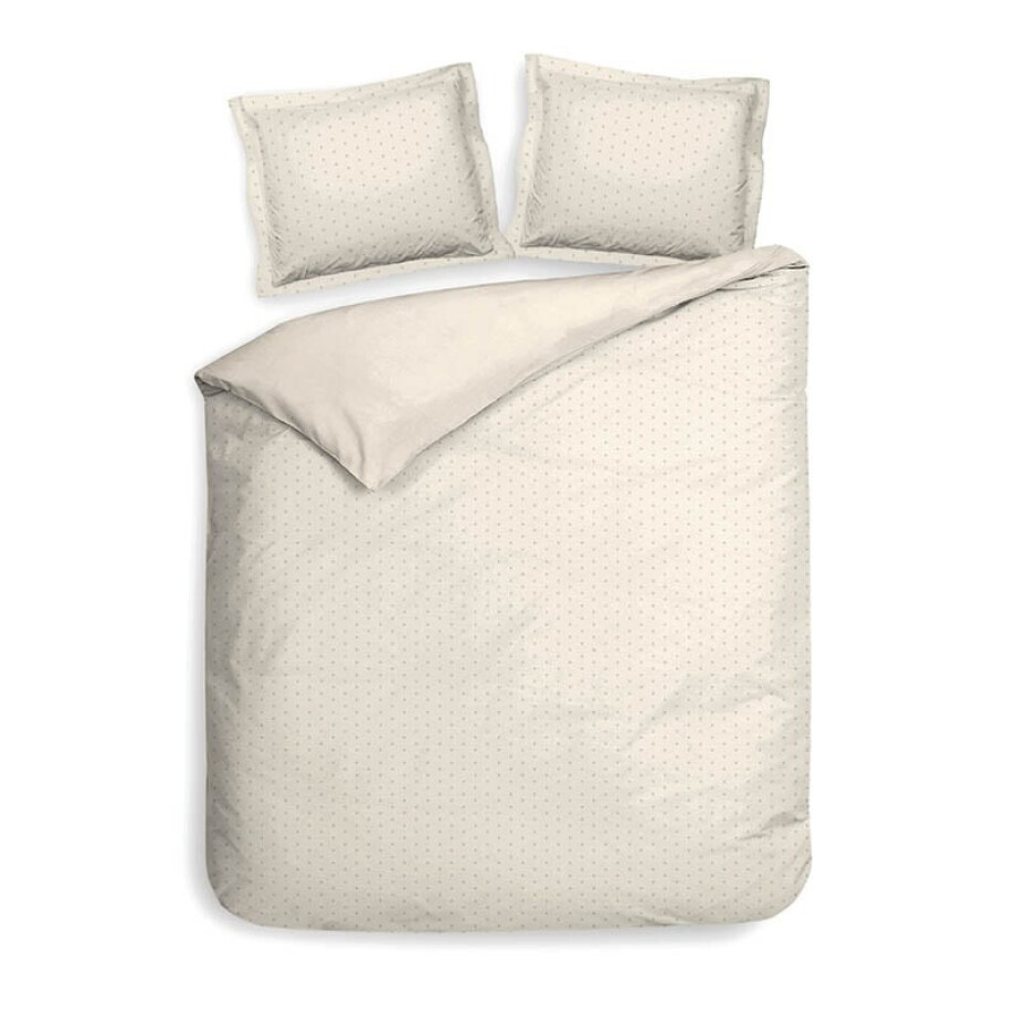 Dekbedovertrek Punto Katoen - Lits-Jumeaux (240x220 cm) - Wit Katoen-satijn - Dessin: Stippen - Heckett Lane - Dekbed-Discounter.nl afbeelding 