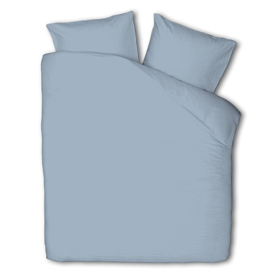 Dekbedovertrek Luna Uni - Tweepersoons (200x220 cm) - Blauw Microvezel - Dessin: Effen - Luna Bedding - Dekbed-Discounter.nl afbeelding 