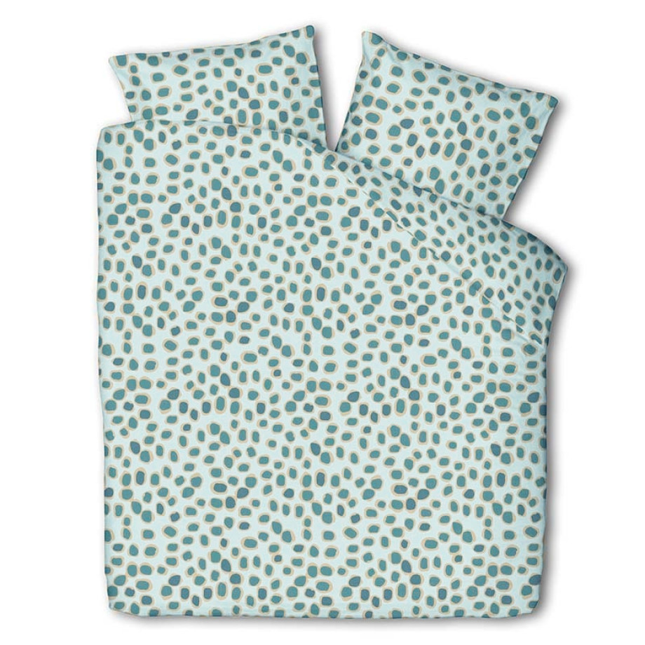 Dekbedovertrek Crazy Dots Dekbedovertrek - Tweepersoons (200x220 cm) - Wit & Groen 80% polyester 20% katoen - Dessin: Stippen - Luna Bedding - afbeelding 1