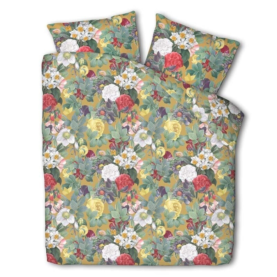Dekbedovertrek Katoen - Tweepersoons (200x220 cm) - Meerkleurig Katoen - Dessin: Bloemen - Dekbed Discounter - Dekbed-Discounter.nl afbeelding 