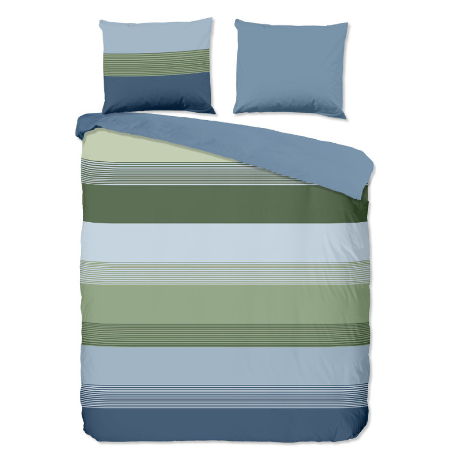 Dekbedovertrek Mali - Lits-Jumeaux (240x220 cm) - Meerkleurig Katoen - Dessin: Strepen - Good Morning - Dekbed-Discounter.nl afbeelding 1