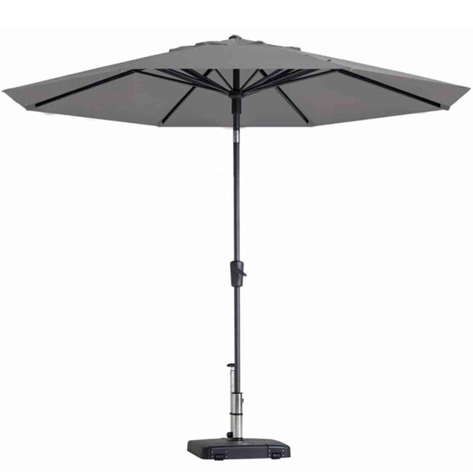 Paros luxe stokparasolØ300cm | Light Grey afbeelding 1