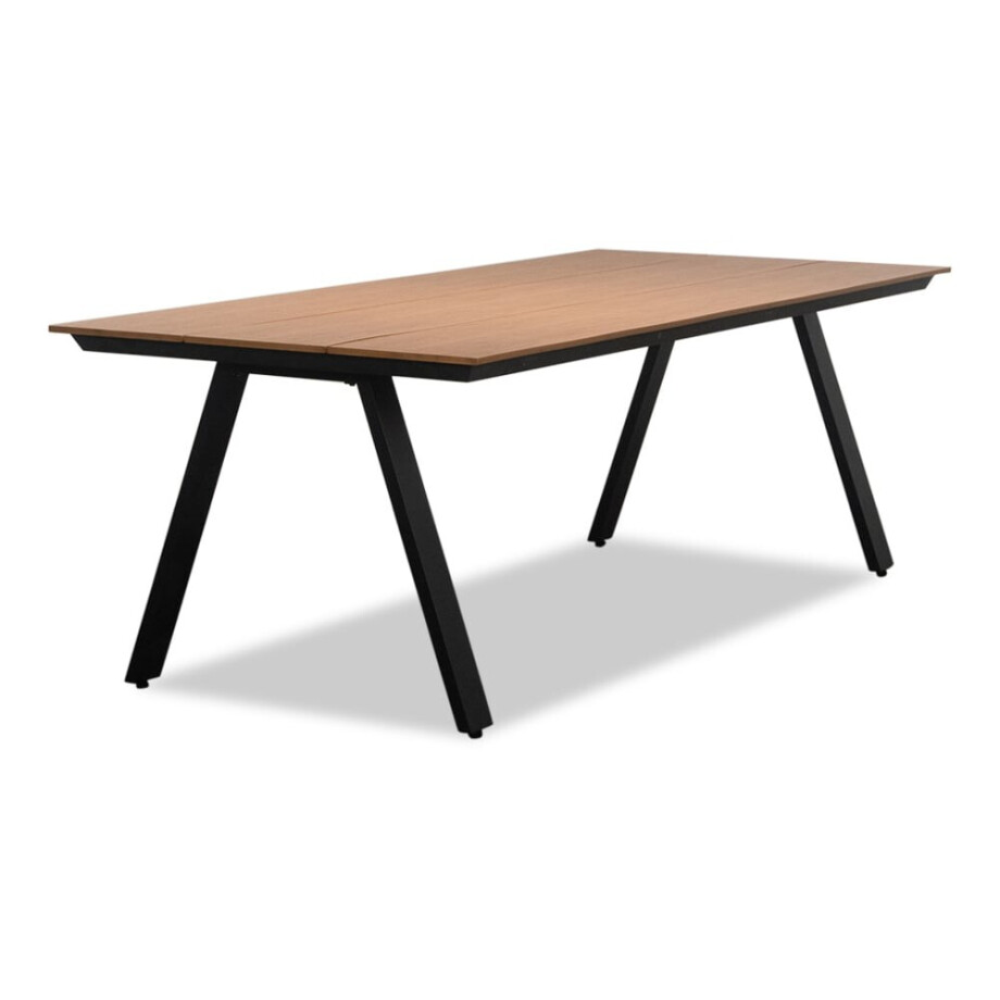 Oslo dining tuintafel 6 personen | polywood + aluminium | Natural Wood | 220cm afbeelding 1