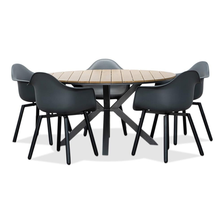 Cervo/Montreux dining tuinset | 5 personen |  | 144cm rond afbeelding 1