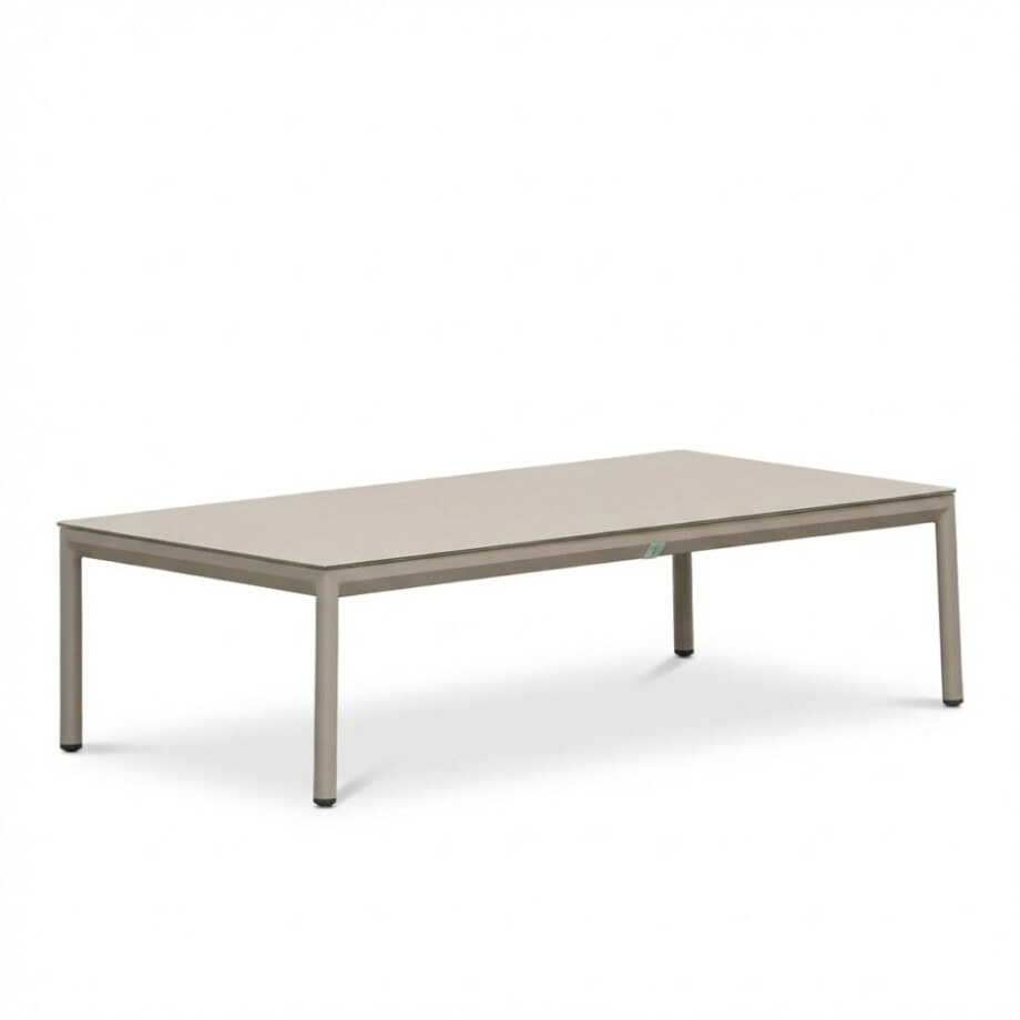 Mykonos koffietafel | aluminium + keramiek | beige | 120x60cm afbeelding 1