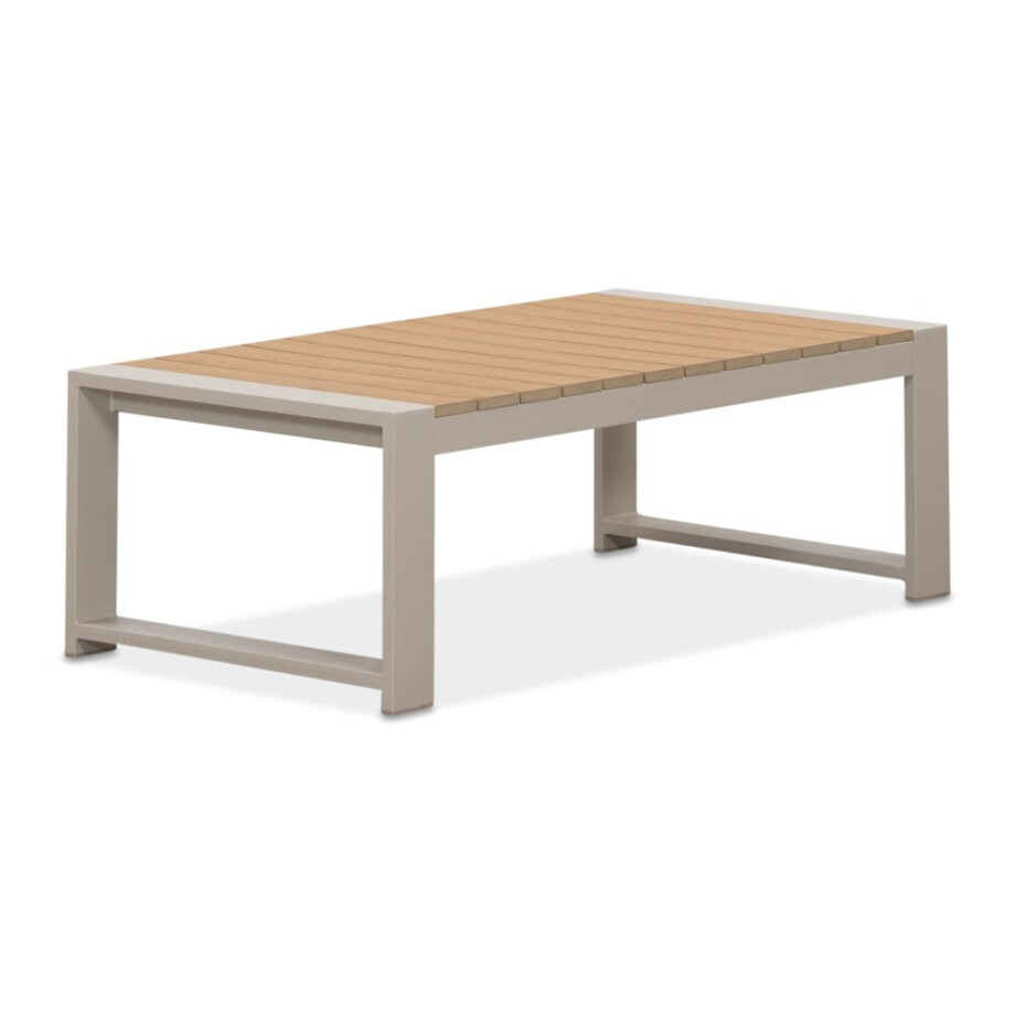 Seattle loungetafel | aluminium + polywood | Natural Wood/beige | 117x60cm afbeelding 1