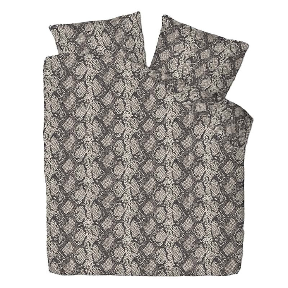Dekbedovertrek Katoen - Eenpersoons (140x200 cm) - Grijs/ Antraciet Flanel - Dessin: Dieren - Dekbed Discounter - Dekbed-Discounter.nl afbeelding 