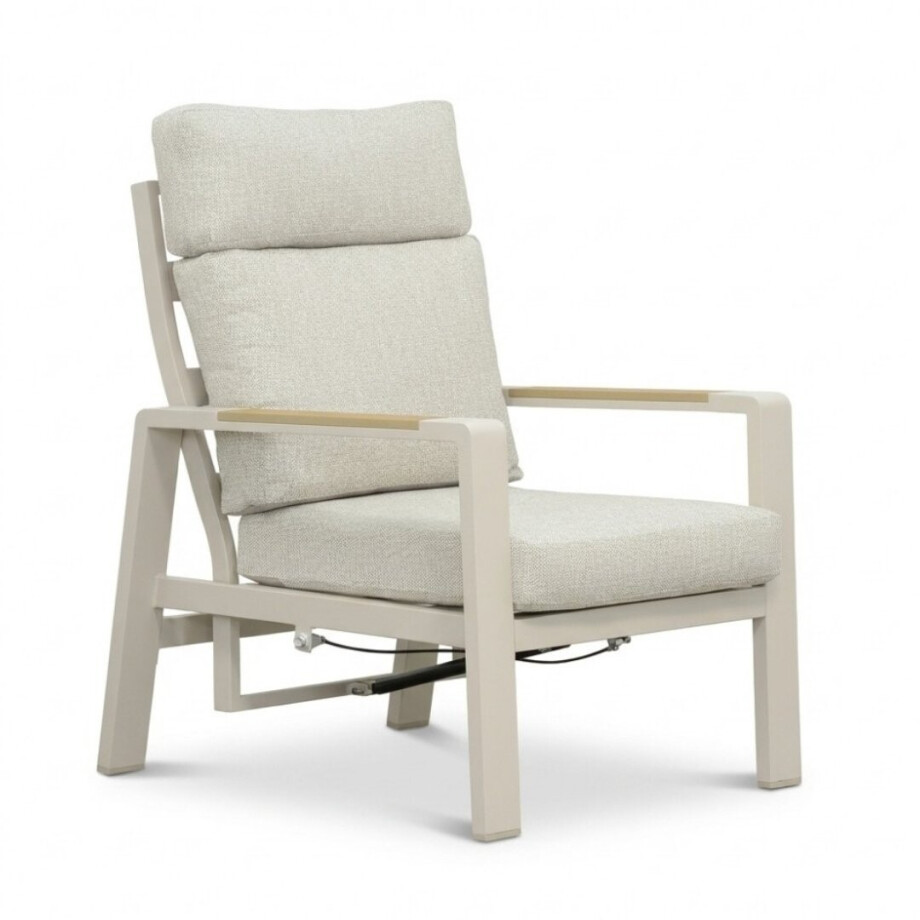 Manhattan loungestoel beige | aluminium + polywood | beige afbeelding 1