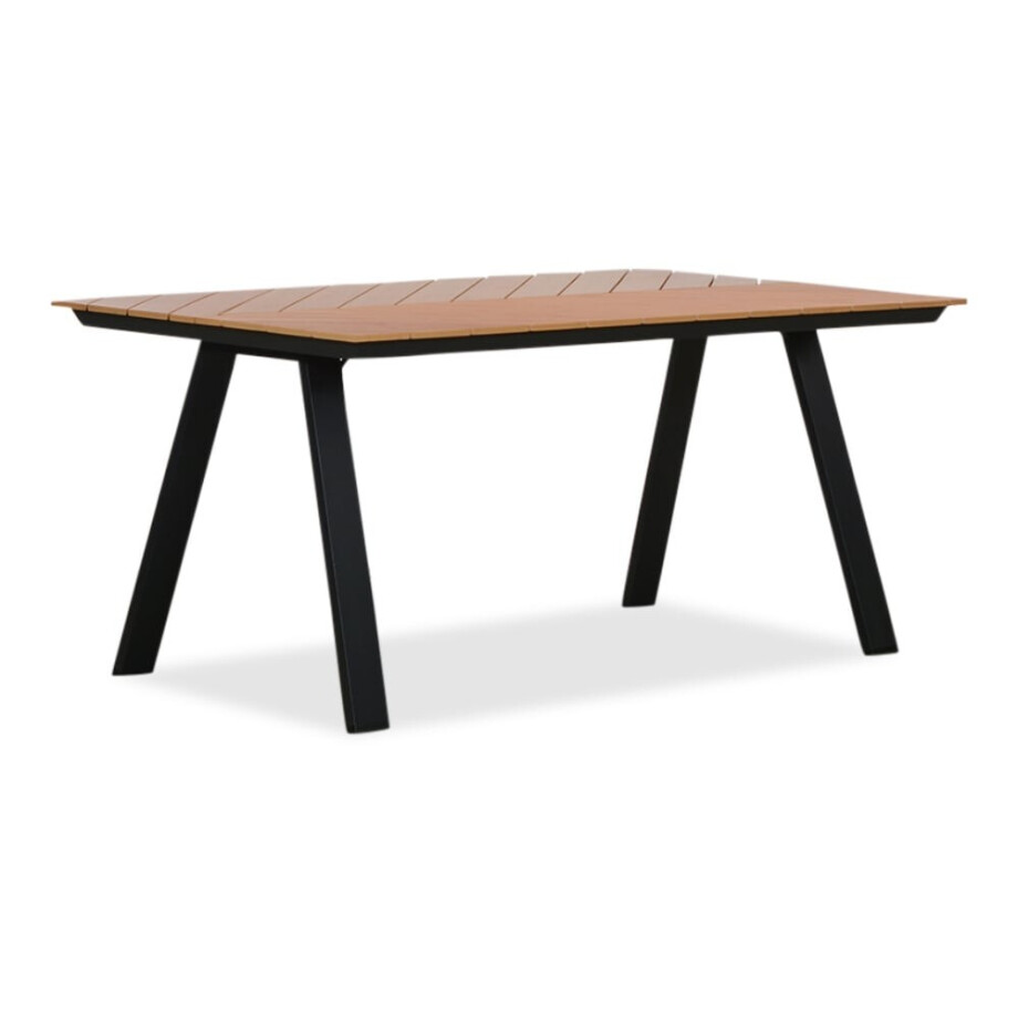 Sofia dining tuintafel 4 personen | polywood + aluminium | Natural Wood | 160cm afbeelding 1