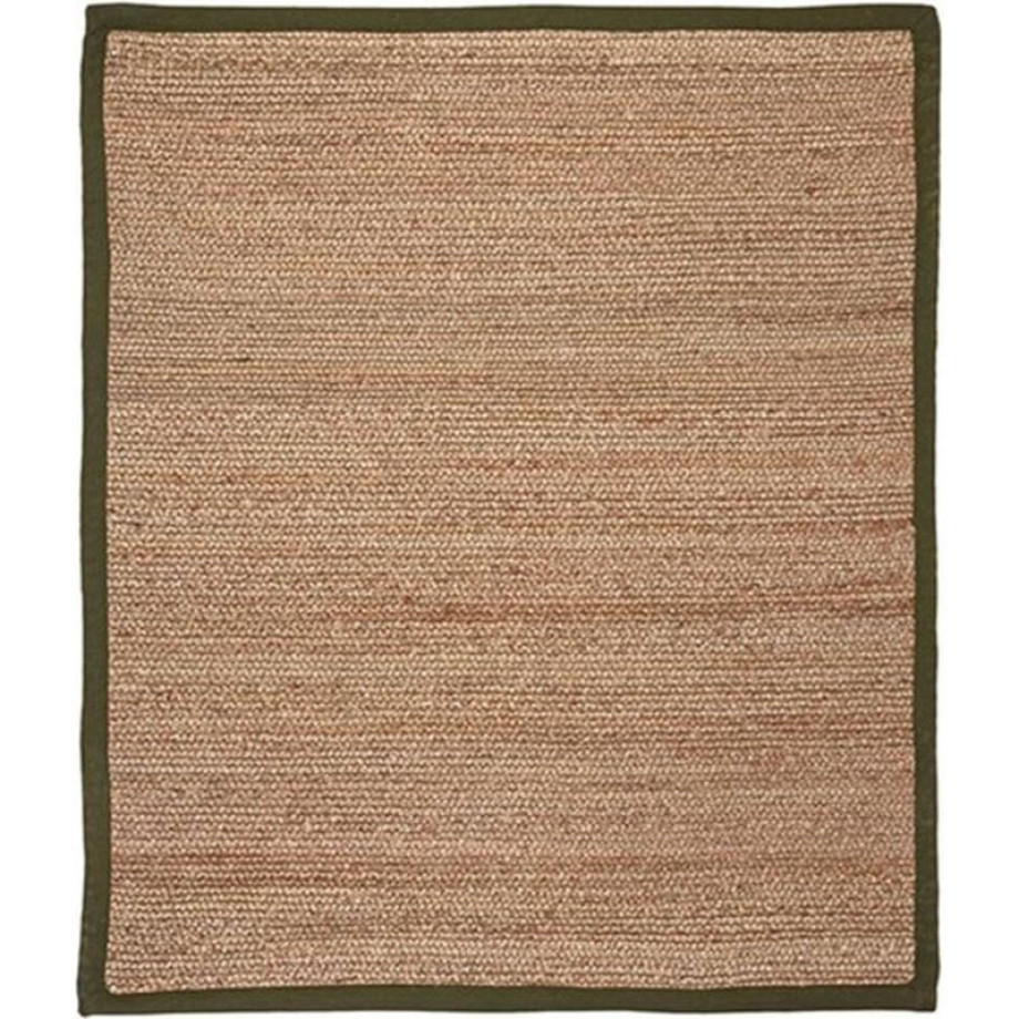 Vloerkleed Jute - Groen - Grijs - 140 x 160 cm - Dekbed-Discounter.nl afbeelding 1