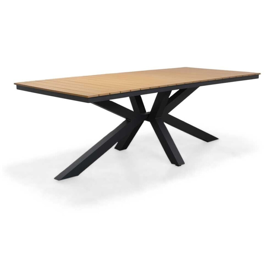 Durban dining tuintafel 6 personen | polywood + aluminium | Natural Wood | 218cm afbeelding 1