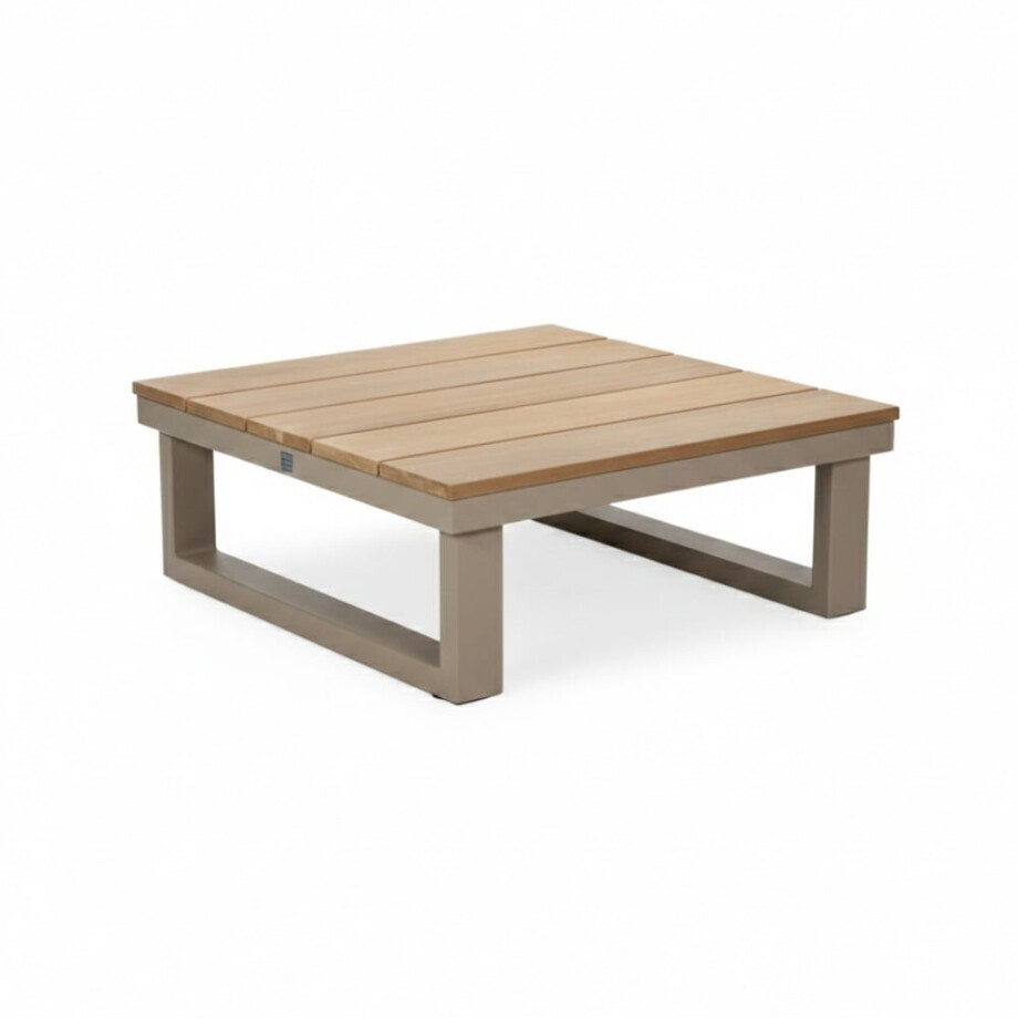 Canyon loungetafel | aluminium + hardhout | beige afbeelding 1